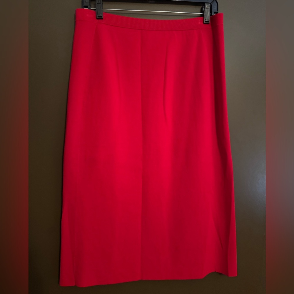 NWT Lafayette 148 New York Vibrant Red Pencil Skirt